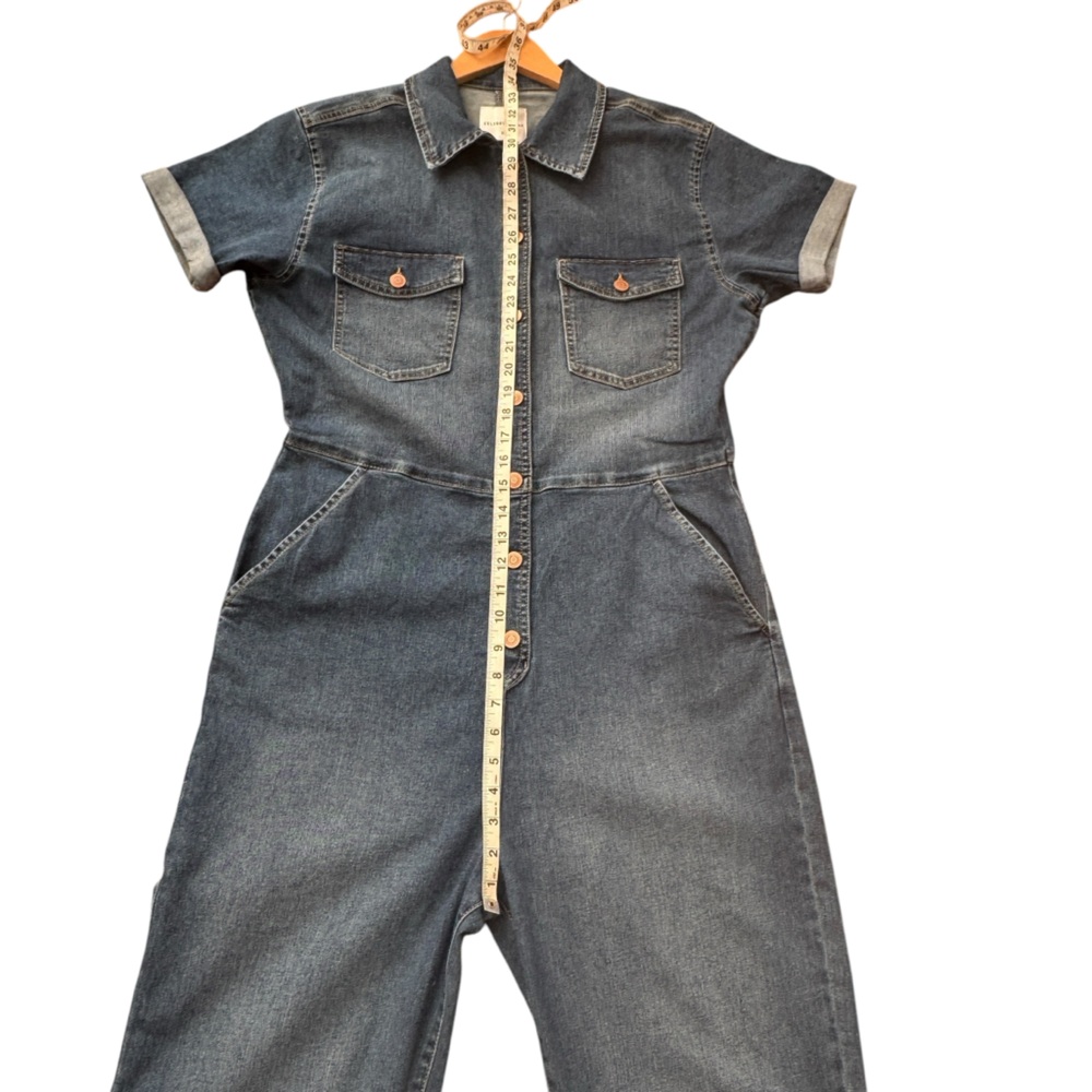 Celebrity Pink Jumpsuit ‎ Women's Denim Short Sleeve Long Jumpsuit Size XL - Picture 10 of 16